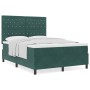 Cama Box Spring con colchón terciopelo verde oscuro 160x200 cm | Foro24.es | Tu tienda online para hogar, jardín y más Foro24.es