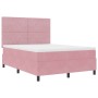 Cama Box Spring con colchón terciopelo rosa 160x200 cm | Foro24.es | Tu tienda online para hogar, jardín y más Foro24.es