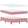 Cama Box Spring con colchón terciopelo rosa 160x200 cm | Foro24.es | Tu tienda online para hogar, jardín y más Foro24.es
