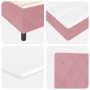 Cama Box Spring con colchón terciopelo rosa 160x200 cm | Foro24.es | Tu tienda online para hogar, jardín y más Foro24.es