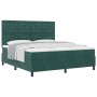 Cama Box Spring con colchón terciopelo verde oscuro 180x200 cm by , Beds and slatted bases - Ref: Foro24-3339785, Price: 667,...
