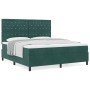 Cama Box Spring con colchón terciopelo verde oscuro 180x200 cm by , Beds and slatted bases - Ref: Foro24-3339785, Price: 667,...
