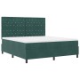 Cama Box Spring con colchón terciopelo verde oscuro 180x200 cm by , Beds and slatted bases - Ref: Foro24-3339785, Price: 667,...