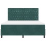 Cama Box Spring con colchón terciopelo verde oscuro 180x200 cm by , Beds and slatted bases - Ref: Foro24-3339785, Price: 667,...