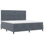 Cama Box Spring con Colchón Gris Oscuro 200x200 cm Terciopelo by , Beds and slatted bases - Ref: Foro24-3339789, Price: 629,4...