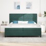 Cama Box Spring con colchón terciopelo verde oscuro 200x200 cm by , Beds and slatted bases - Ref: Foro24-3339791, Price: 687,...