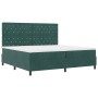 Cama Box Spring con colchón terciopelo verde oscuro 200x200 cm by , Beds and slatted bases - Ref: Foro24-3339791, Price: 687,...