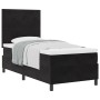 Cama Box Spring con colchón terciopelo negro 90x190 cm by , Beds and slatted bases - Ref: Foro24-3339802, Price: 306,25 €, Di...