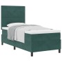 Cama Box Spring con colchón terciopelo verde oscuro 90x190 cm | Foro24.es | Tu tienda online para hogar, jardín y más Foro24.es