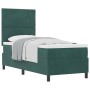 Cama Box Spring con colchón terciopelo verde oscuro 80x200 cm by , Beds and slatted bases - Ref: Foro24-3339863, Price: 302,5...