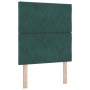 Cama Box Spring con colchón terciopelo verde oscuro 80x200 cm by , Beds and slatted bases - Ref: Foro24-3339863, Price: 302,5...