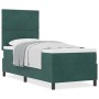 Cama Box Spring con colchón terciopelo verde oscuro 80x200 cm by , Beds and slatted bases - Ref: Foro24-3339863, Price: 302,5...