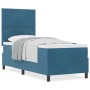Cama Box Spring con colchón terciopelo azul oscuro 80x200 cm von , Betten und Lattenroste - Ref: Foro24-3339864, Preis: 285,4...