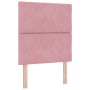 Cama Box Spring con colchón terciopelo rosa 80x200 cm by , Beds and slatted bases - Ref: Foro24-3339865, Price: 323,38 €, Dis...