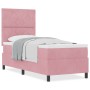 Cama Box Spring con colchón terciopelo rosa 80x200 cm by , Beds and slatted bases - Ref: Foro24-3339865, Price: 323,38 €, Dis...