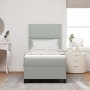Cama Box Spring con colchón terciopelo gris claro 90x190 cm | Foro24.es | Tu tienda online para hogar, jardín y más Foro24.es