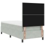 Cama Box Spring con colchón terciopelo gris claro 90x190 cm | Foro24.es | Tu tienda online para hogar, jardín y más Foro24.es