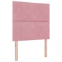 Cama Box Spring con colchón terciopelo rosa 90x190 cm by , Beds and slatted bases - Ref: Foro24-3339871, Price: 337,81 €, Dis...