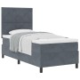 Cama Box Spring con colchón terciopelo gris oscuro 90x200 cm | Foro24.es | Tu tienda online para hogar, jardín y más Foro24.es
