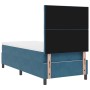 Cama Box Spring con colchón terciopelo azul oscuro 90x200 cm by , Beds and slatted bases - Ref: Foro24-3339876, Price: 358,46...