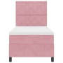 Cama Box Spring con colchón terciopelo rosa 90x200 cm by , Beds and slatted bases - Ref: Foro24-3339877, Price: 332,77 €, Dis...