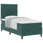 Cama con Somier y Colchón Verde Oscuro de 100x200 cm en Terciopelo by , Beds and slatted bases - Ref: Foro24-3339881, Price: ...