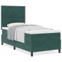 Cama con Somier y Colchón Verde Oscuro de 100x200 cm en Terciopelo by , Beds and slatted bases - Ref: Foro24-3339881, Price: ...