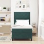 Cama con Somier y Colchón Verde Oscuro de 100x200 cm en Terciopelo by , Beds and slatted bases - Ref: Foro24-3339881, Price: ...