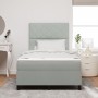 Cama Box Spring con colchón terciopelo gris claro 120x200 cm de , Camas y somieres - Ref: Foro24-3339890, Precio: 430,08 €, D...