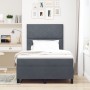 Cama Box Spring con colchón terciopelo gris oscuro 120x200 cm by , Beds and slatted bases - Ref: Foro24-3339891, Price: 410,5...