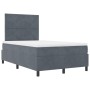 Cama Box Spring con colchón terciopelo gris oscuro 120x200 cm by , Beds and slatted bases - Ref: Foro24-3339891, Price: 410,5...