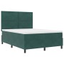 Cama Box Spring con colchón terciopelo verde oscuro 140x190 cm von , Betten und Lattenroste - Ref: Foro24-3339899, Preis: 522...