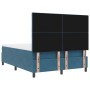 Cama Box Spring con colchón terciopelo azul oscuro 140x190 cm by , Beds and slatted bases - Ref: Foro24-3339900, Price: 496,3...