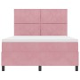Cama Box Spring con colchón terciopelo rosa 140x190 cm by , Beds and slatted bases - Ref: Foro24-3339901, Price: 503,81 €, Di...