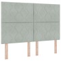 Cama Box Spring  con colchón Gris Claro 160x200 cm Terciopelo | Foro24.es | Tu tienda online para hogar, jardín y más Foro24.es