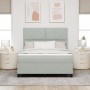 Cama Box Spring  con colchón Gris Claro 160x200 cm Terciopelo | Foro24.es | Tu tienda online para hogar, jardín y más Foro24.es