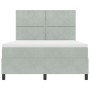 Cama Box Spring  con colchón Gris Claro 160x200 cm Terciopelo | Foro24.es | Tu tienda online para hogar, jardín y más Foro24.es