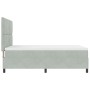 Cama Box Spring  con colchón Gris Claro 160x200 cm Terciopelo | Foro24.es | Tu tienda online para hogar, jardín y más Foro24.es