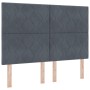 Cama Box Spring con colchón terciopelo gris oscuro 160x200 cm by , Beds and slatted bases - Ref: Foro24-3339909, Price: 529,8...