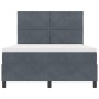 Cama Box Spring con colchón terciopelo gris oscuro 160x200 cm by , Beds and slatted bases - Ref: Foro24-3339909, Price: 529,8...