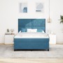 Cama Box Spring con colchón terciopelo azul oscuro 160x200 cm by , Beds and slatted bases - Ref: Foro24-3339912, Price: 554,3...