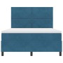 Cama Box Spring con colchón terciopelo azul oscuro 160x200 cm by , Beds and slatted bases - Ref: Foro24-3339912, Price: 554,3...