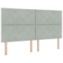 Cama Box Spring con colchón terciopelo gris claro 180x200 cm | Foro24.es | Tu tienda online para hogar, jardín y más Foro24.es