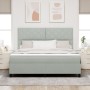Cama Box Spring con colchón terciopelo gris claro 180x200 cm | Foro24.es | Tu tienda online para hogar, jardín y más Foro24.es
