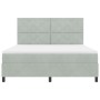Cama Box Spring con colchón terciopelo gris claro 180x200 cm | Foro24.es | Tu tienda online para hogar, jardín y más Foro24.es