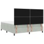 Cama Box Spring con colchón terciopelo gris claro 180x200 cm | Foro24.es | Tu tienda online para hogar, jardín y más Foro24.es