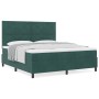 Cama Box Spring con colchón terciopelo verde oscuro 180x200 cm by , Beds and slatted bases - Ref: Foro24-3339917, Price: 653,...
