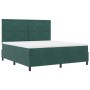 Cama Box Spring con colchón terciopelo verde oscuro 180x200 cm by , Beds and slatted bases - Ref: Foro24-3339917, Price: 653,...