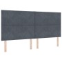 Cama Box Spring con colchón terciopelo gris oscuro 200x200 cm by , Beds and slatted bases - Ref: Foro24-3339921, Price: 639,6...
