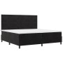 Cama Box Spring con colchón terciopelo negro 200x200 cm by , Beds and slatted bases - Ref: Foro24-3339922, Price: 648,79 €, D...